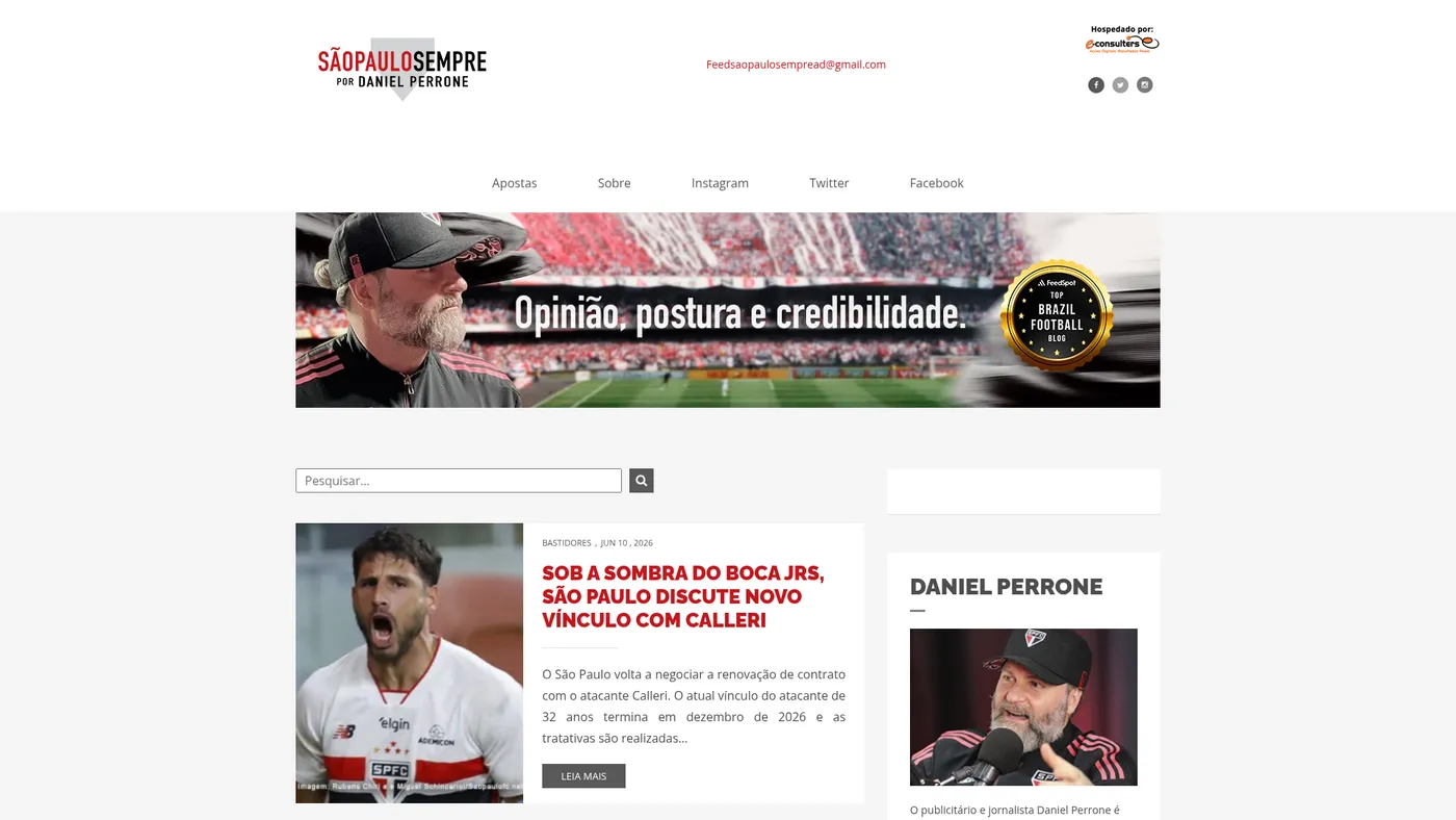 Print do site São Paulo Sempre