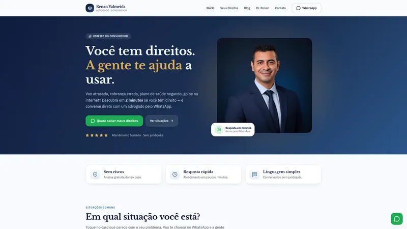 Print do site Site para Advogado
